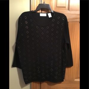 Dressy long sleeve embellished sweater